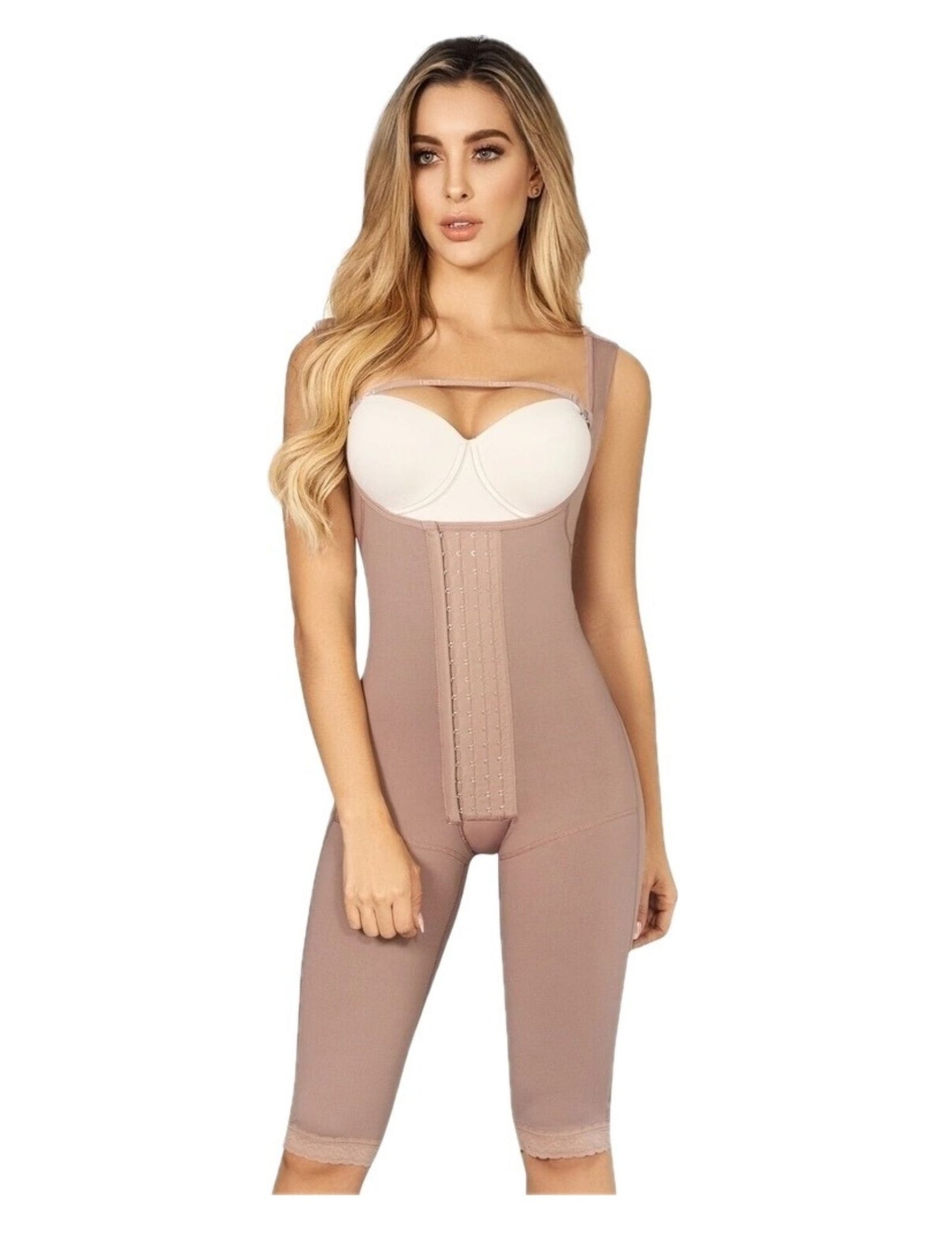 Faja hasta la Rodilla Broches Espalda Alta