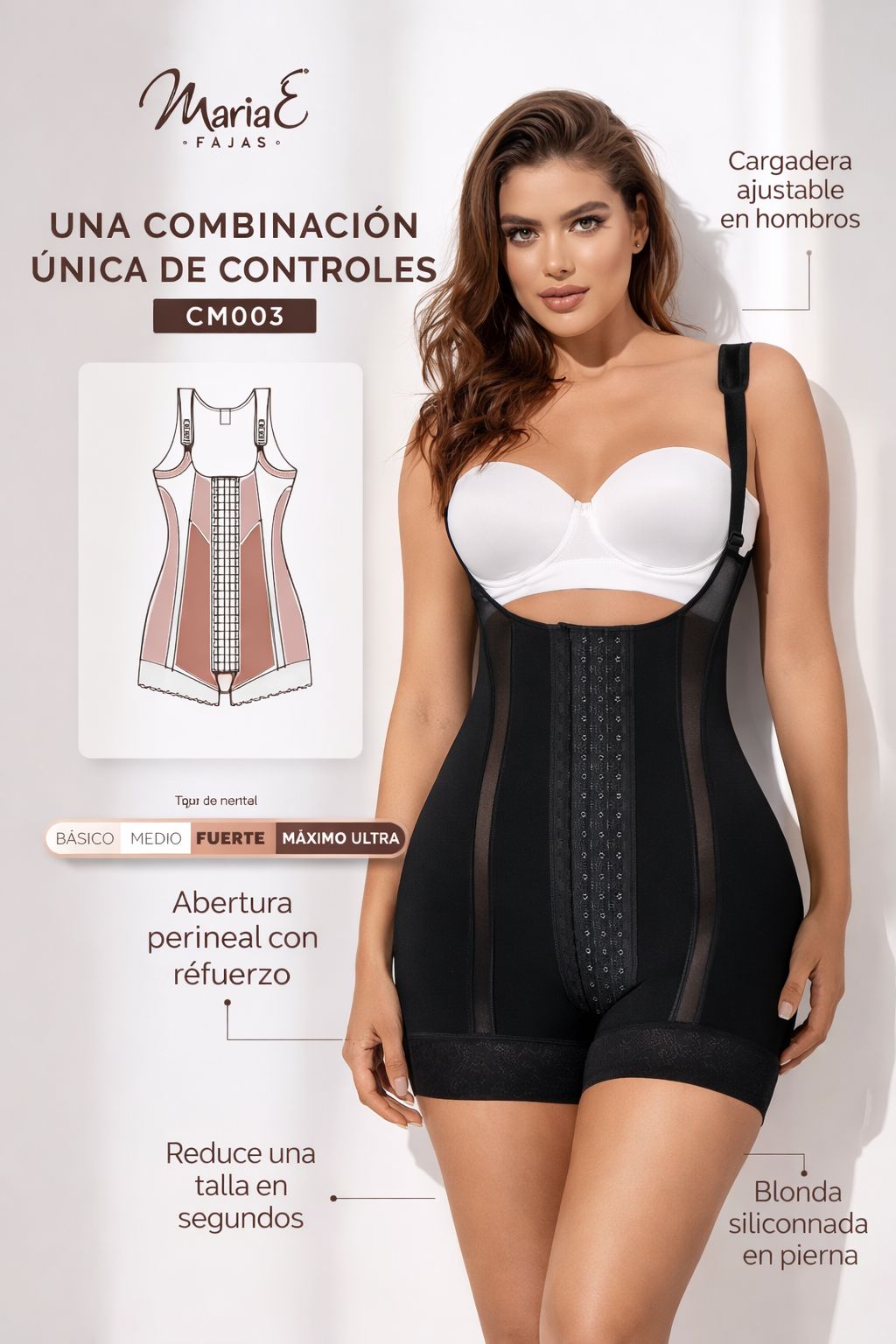 Faja Reductora Intensiva con 4 Niveles de Ajuste | Maria E